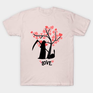 Cats & Death- love forever T-Shirt